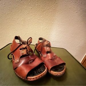 Rieker lace up sandals. Great condition! Brown leather. Size 38